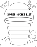 Freebies : Summer Bucket List / Summer Break Writing Activity