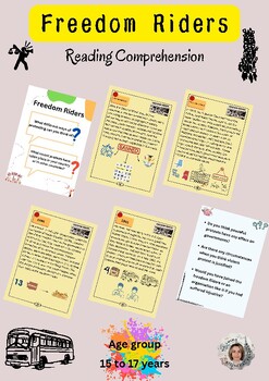 Preview of Freedom Riders: Civil Rights Movement Reading Comprehension Toolkit Grades 10-12