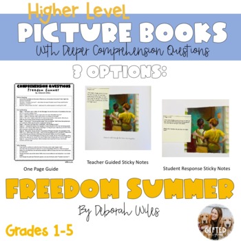 Preview of Freedom Summer - Higher Level Comprehension Questions - Gifted/Advanced