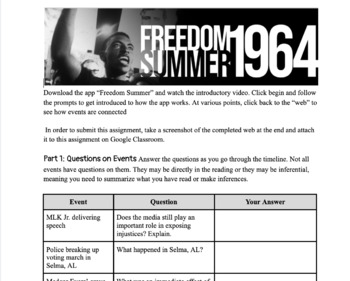 Preview of Freedom Summer Phone App Activity