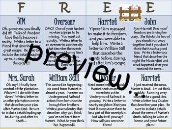 Freedom Train {choice board-point of view} by 5th grade crazies | TpT