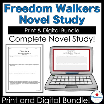 Preview of Freedom Walkers Novel Study Print and Digital Bundle