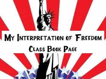 Preview of Freedom Week Class Book Page- My Interpretation of Freedom