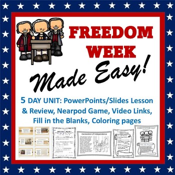 Preview of Freedom Week Made Easy! Constitution & Declaration of Independence No Prep Unit