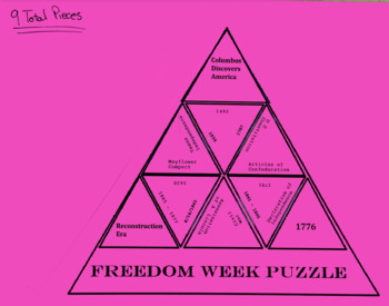Preview of Freedom Week Puzzle