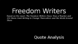 Freedom Writers Movie Quote Analysis