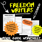 Freedom Writers Movie Guide Worksheet Sub Lesson