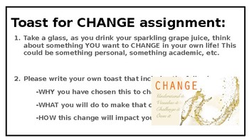 Preview of Freedom Writers Toast for Change Activity
