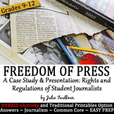 Journalism Activity, Freedom of Press for Student Journali