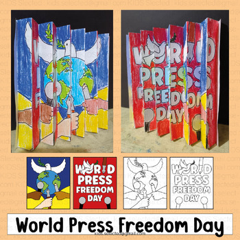 Preview of Freedom of the Press Day Craft Bulletin Board Agamograph Coloring Activities