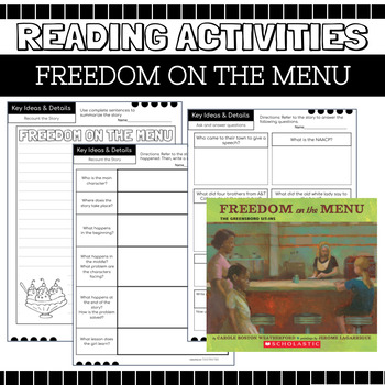 Preview of Freedom on the Menu: Reading Activities {Black History Month}