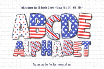 Preview of FreedomFun Font: Perfect for Patriotic Classroom Creativity! Ignite Student
