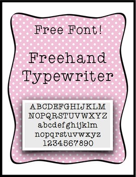 Preview of Freehand Typewriter - FREE FONT!