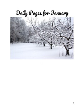 Freewriting Pages for January Snowflake Theme by Melissa Etheridge