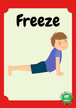 The Yoga Freeze, Warm Up, Action Song for Kids