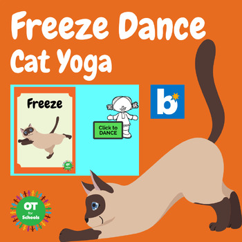 Freeze Dance Activity - Kids Yoga - Posters to hold up by OT for Schools