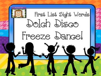 Preview of Freeze Dance First Sight Words - Disco