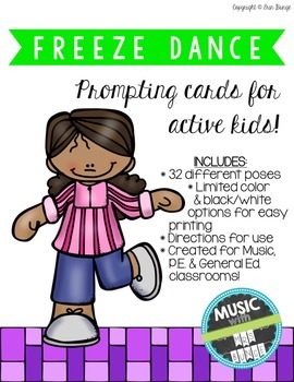 Preview of Freeze Dance Game (Any Subject) (32 poses!) | Distance Learning