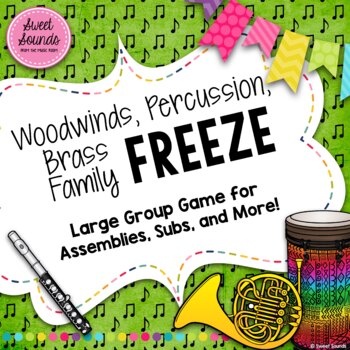 Preview of Freeze Game - Instrument Family - Interactive Music Game and Printables