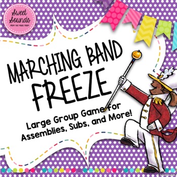 Preview of Freeze Game - Marching Band Instruments - Interactive Music Game and Printables