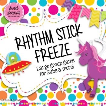 Preview of Freeze Game - Rhythm Stick Alien - Interactive Music Game and Printables