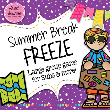 Preview of Freeze Game - Summer Break - Interactive Music Game and Printables