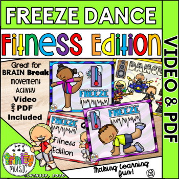 Preview of Freeze Dance (Fitness Edition) Music Video & PDF | Distance Learning