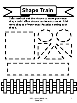 Preview of Freight Train-Shape Train Activity