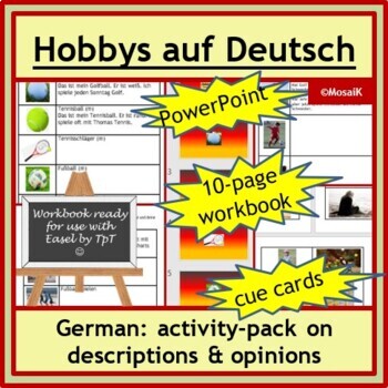 Preview of Freizeit leisure German workbook descriptions opinions 2 tenses