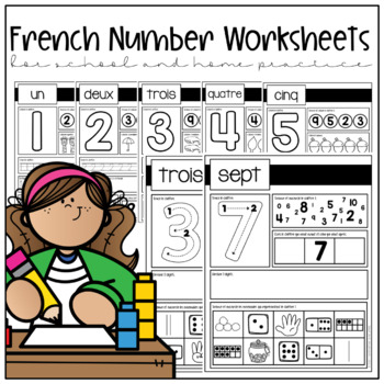 French 0-10 Number Worksheets by Edventurous Little Apples | TPT