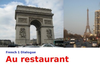 Preview of French 1 Dialogue: Au restaurant