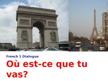 Preview of French 1 Dialogue: Où est-ce que tu vas?
