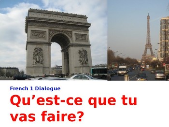 Preview of French 1 Dialogue: Qu'est-ce que tu vas faire?