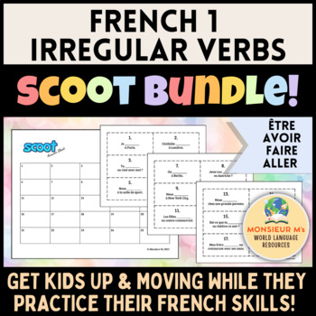 Preview of French 1 Irregular Verbs : SCOOT BUNDLE!  [être, avoir, faire, aller]