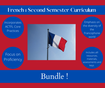 Preview of French 1 Second Semester Curriculum
