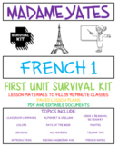 French 1 Unit 1 Survival Kit