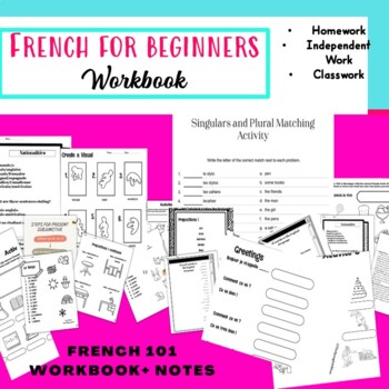 Preview of French 101 Begining French Workbook