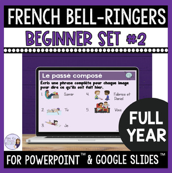 Preview of French 2 bell ringer activities for grammar & vocabulary ACTIVITÉS DE TRANSITION