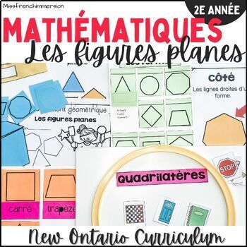Preview of French 2nd Grade Math: Shapes Unit (2D Shapes) - Les formes - Les figures planes