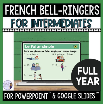 Preview of French 3 bell ringer activities for French verbs & vocab ACTIVITÉS DE TRANSITION