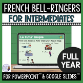 French 3 bell ringer activities for French verbs & vocab A