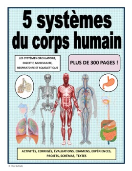 Preview of French: "5 systèmes du corps humain"