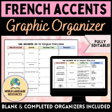French Accents Graphic Organizer - Les accents de la langu