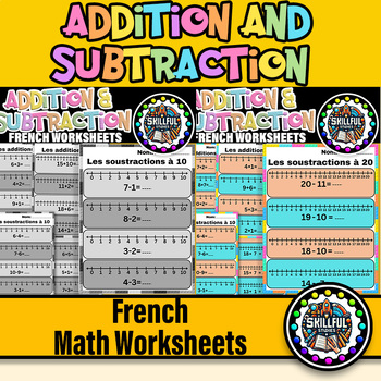 Preview of French Addition and Subtraction to 20 |Addition et soustraction à 20 Math