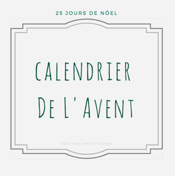 CALENDRIER DE L'AVENT 25 JOURS