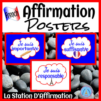 Preview of French Affirmation Posters - Cultural Set - Growth Mindset - SEL- Back to School