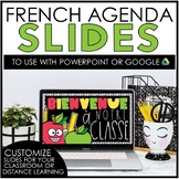 French Agenda Slides | Distance Learning | Editable