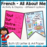 French All About Me Activity - Worksheet and Bunting