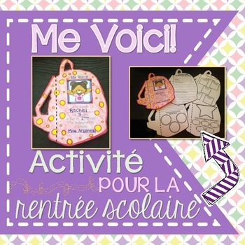 French All About Me BacktoSchool Booklet (ME VOICI)  La rentrée scolaire