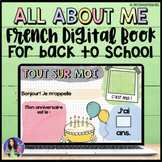 French All About Me Digital Book | French Back To School A